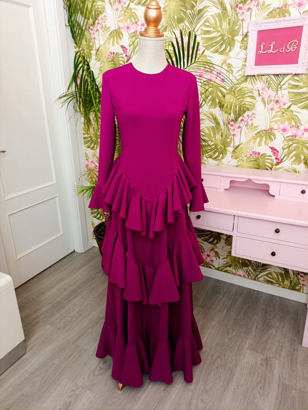 Vestido Pico Al Talle Buganvilla T1 - Imagen 2