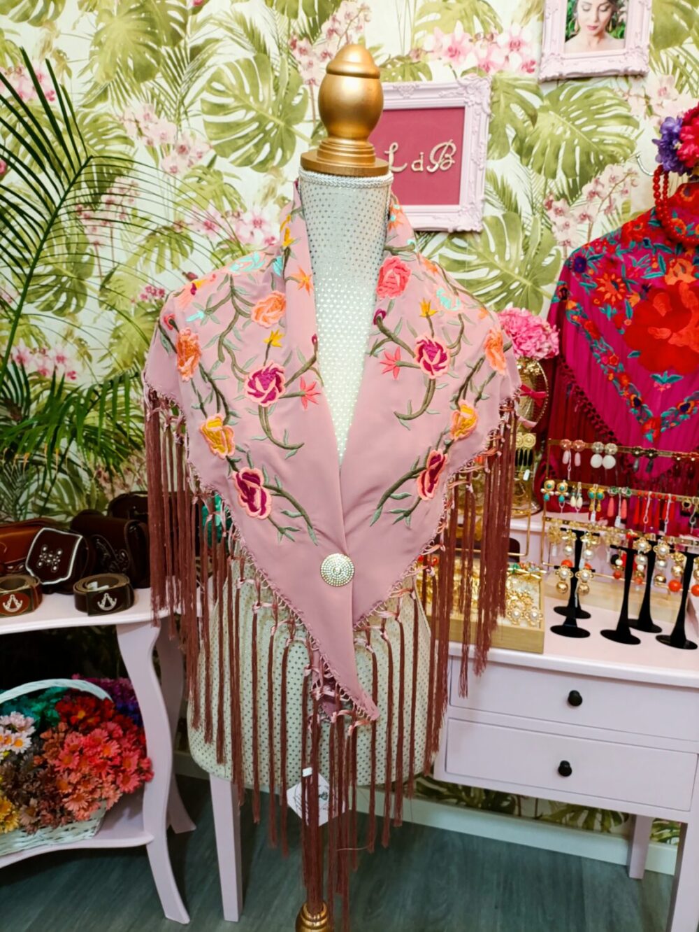 Mantón Reyes Rosa - Imagen 3