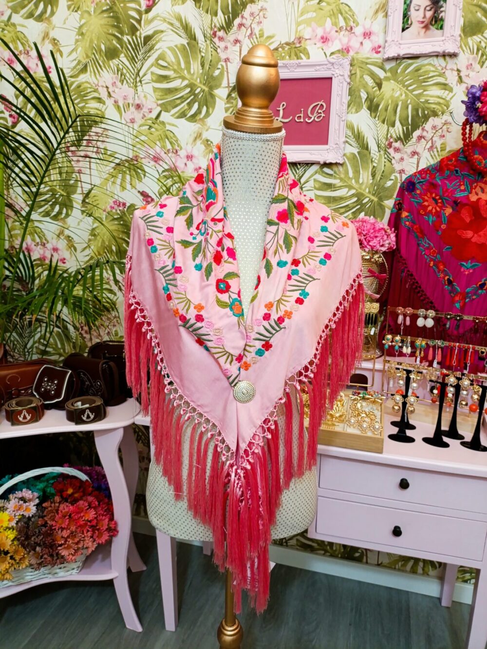 Mantón Valme Rosa - Imagen 3