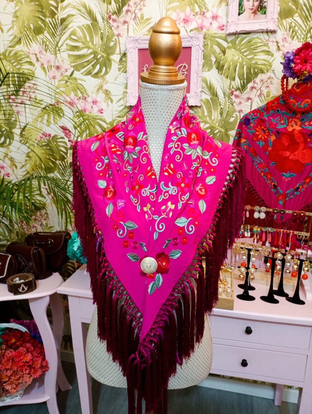 Mantón Estrella Buganvilla