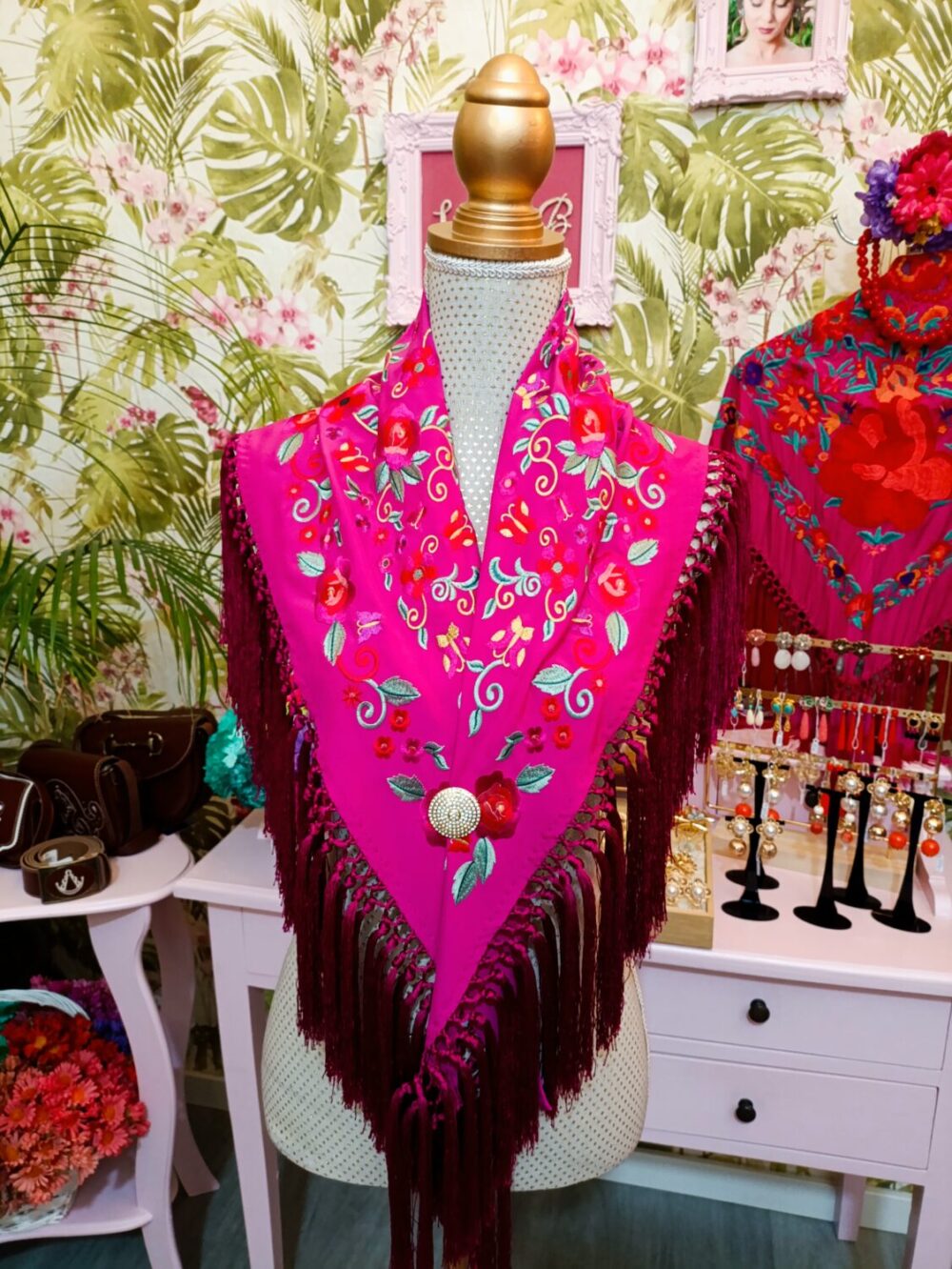 Mantón Estrella Buganvilla