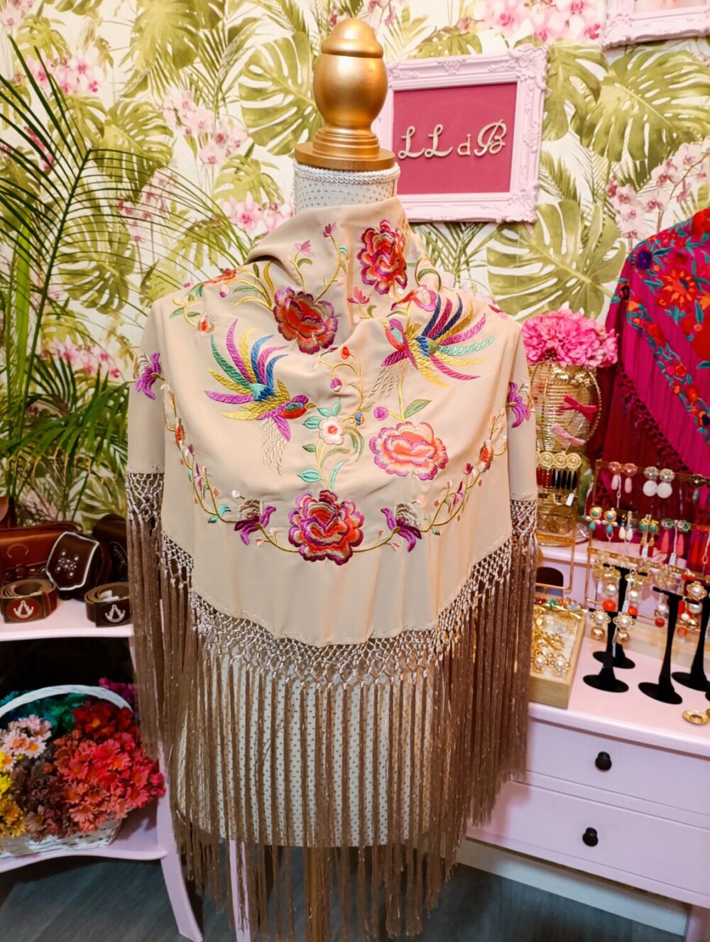 Mantón Catalina Beige