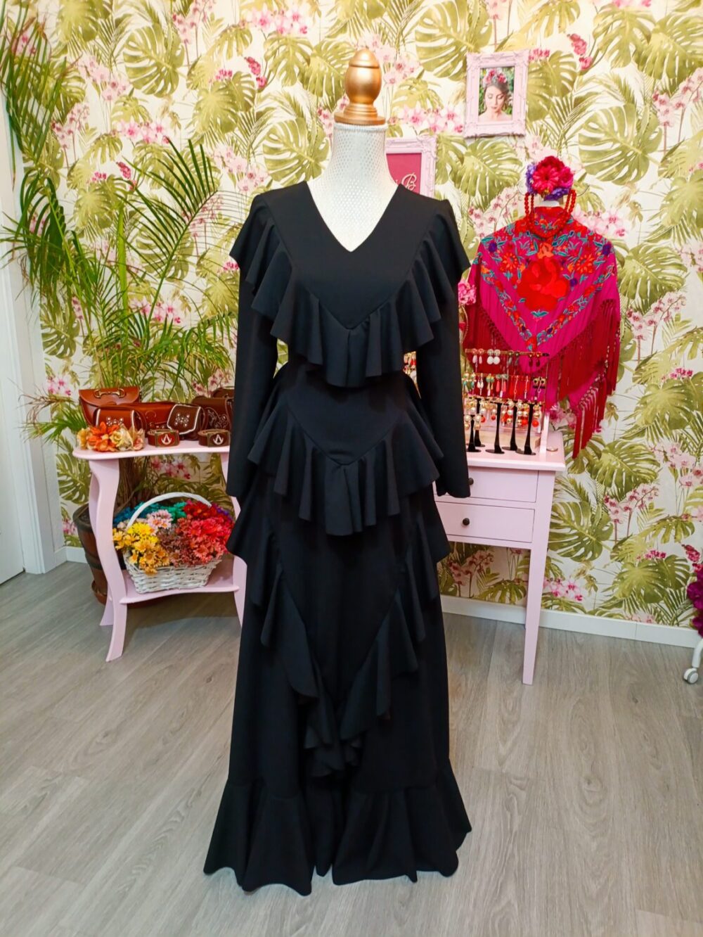Vestido Picos Negro T2 - Imagen 2