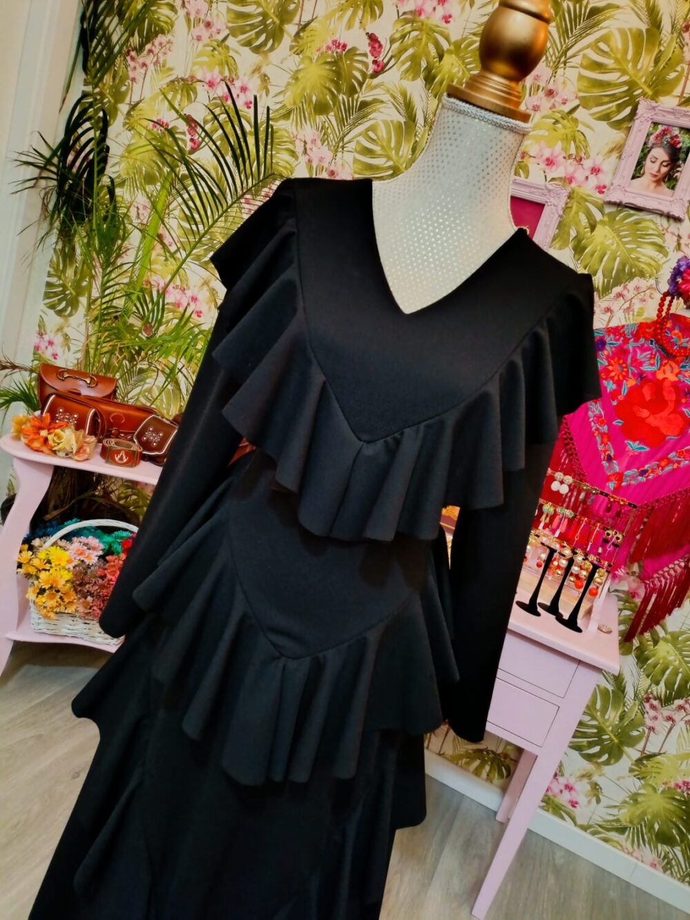 Vestido Picos Negro T2 - Imagen 3