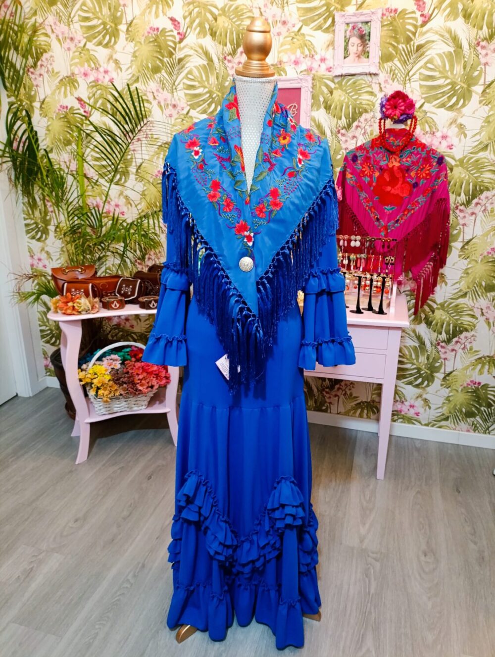 Vestido Carruchas New Azul Pavo T2