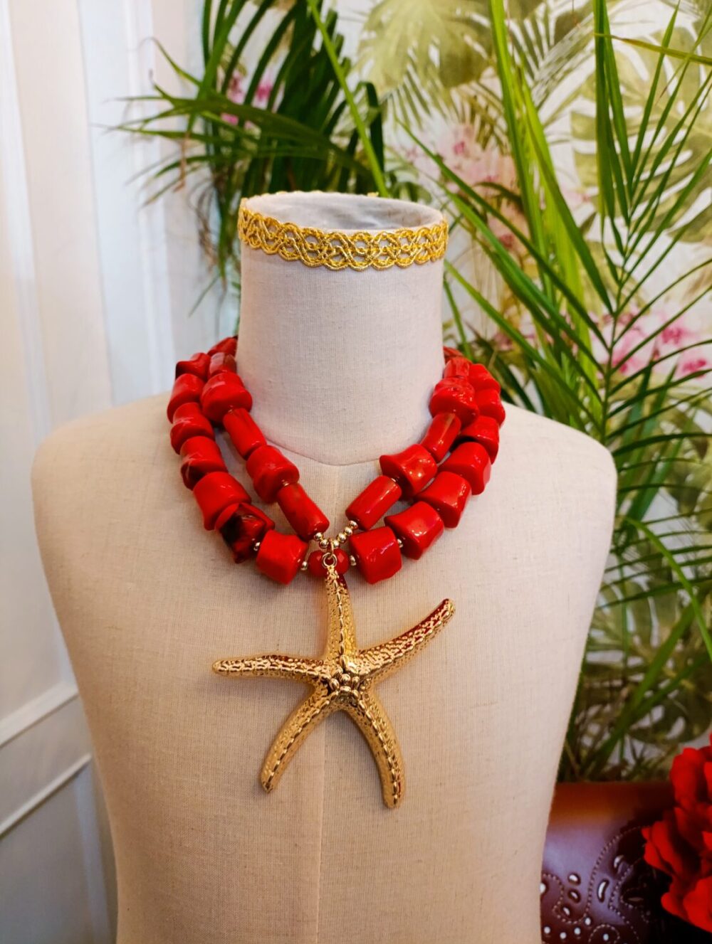 Collar Super Estrella de Mar Rojo