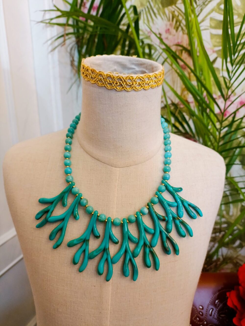 Collar Corales Turquesa