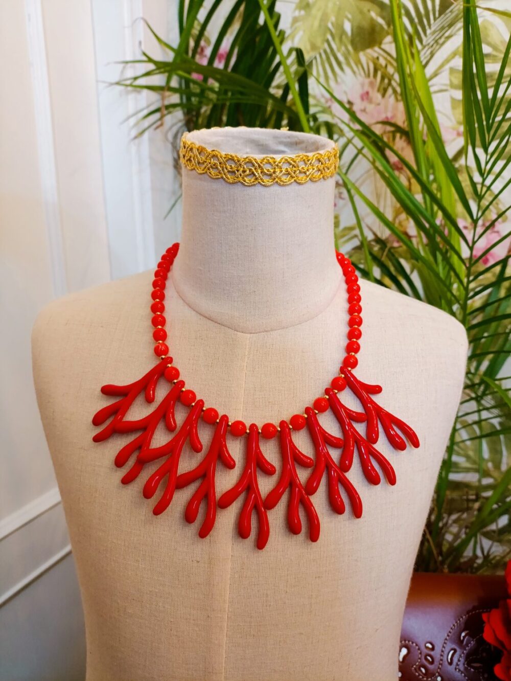 Collar Corales Rojo