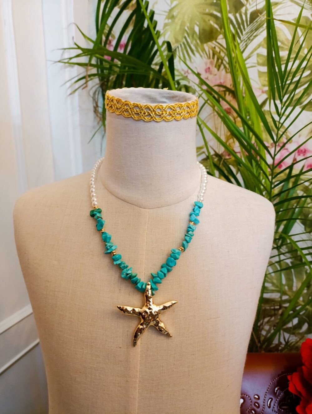 Collar Estrella de Mar Turquesa