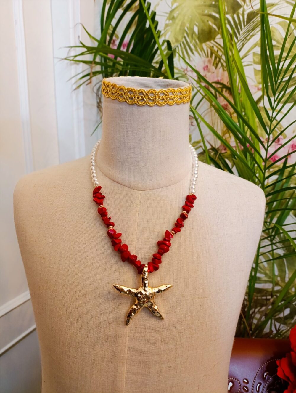 Collar Estrella de Mar Rojo