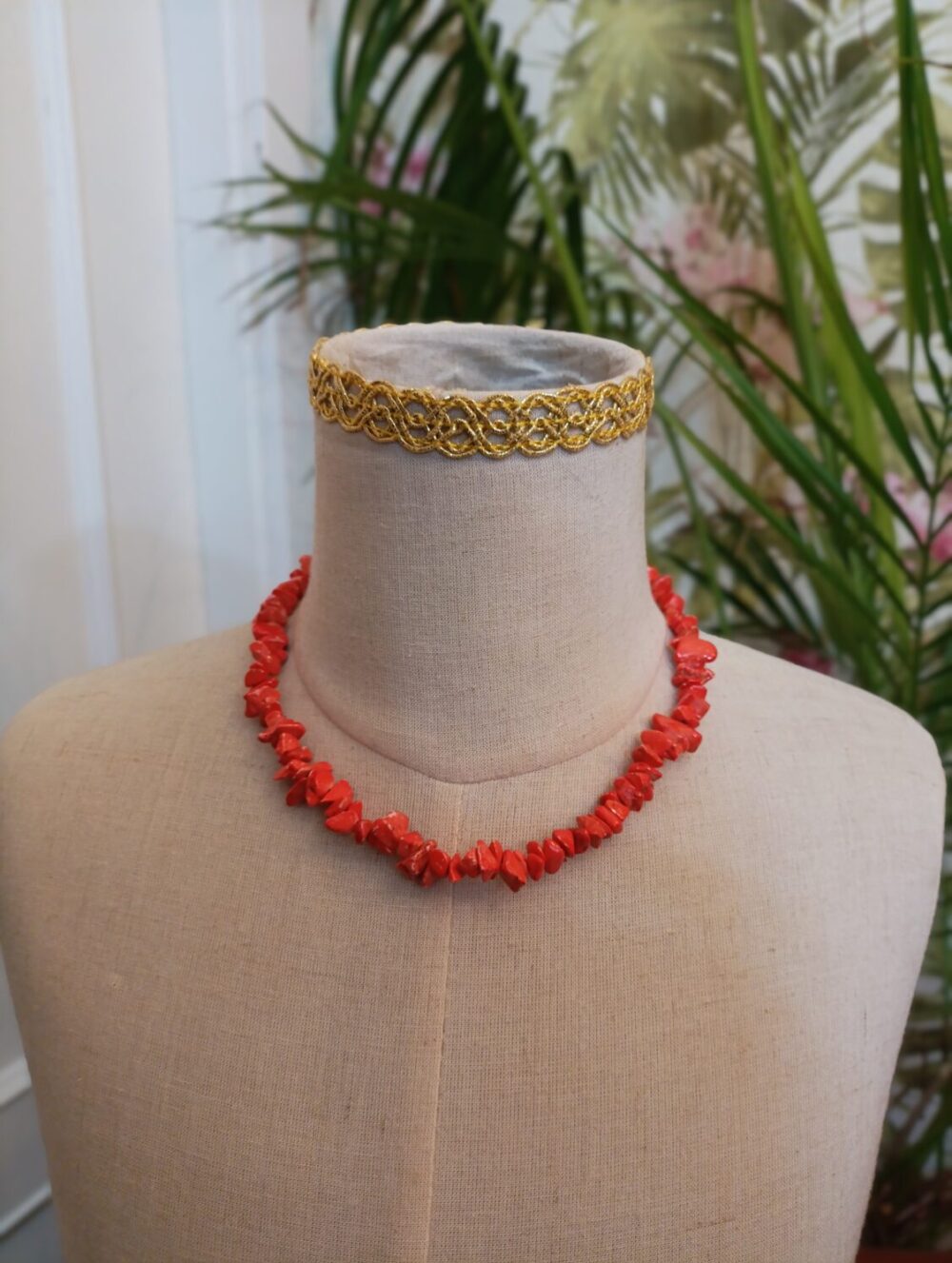 Collar Piedras Naranja