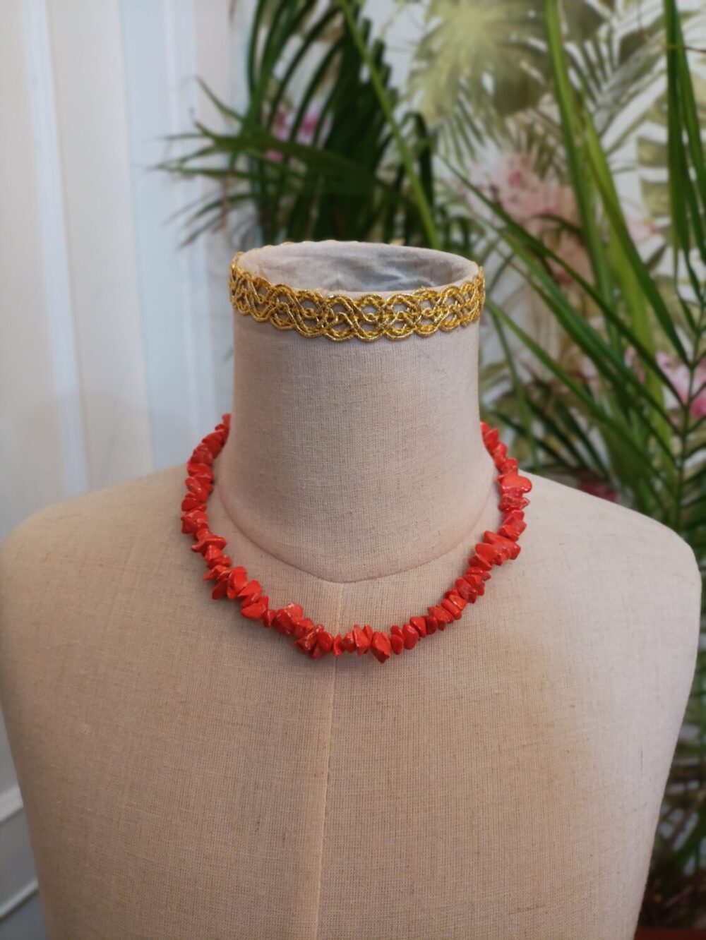Collar Piedras Naranja