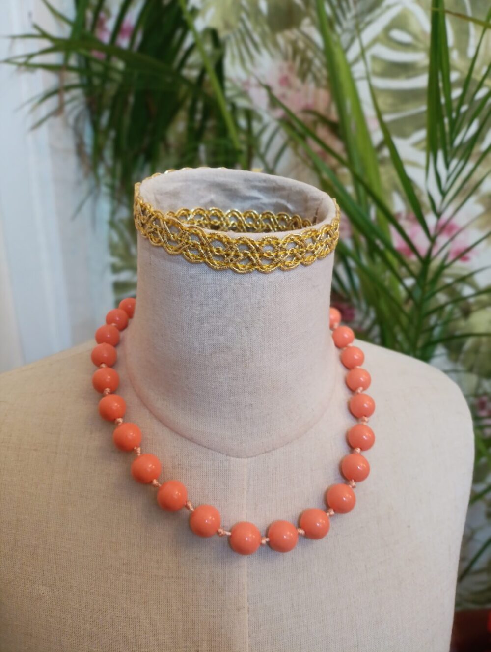 Collar Bolas Mandarina