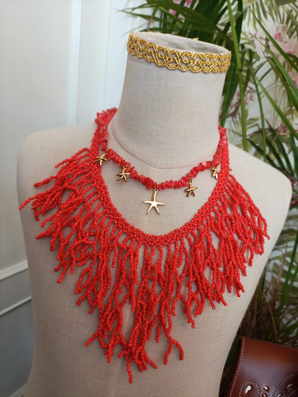 Collar Estrellitas de Mar Coral - Imagen 2
