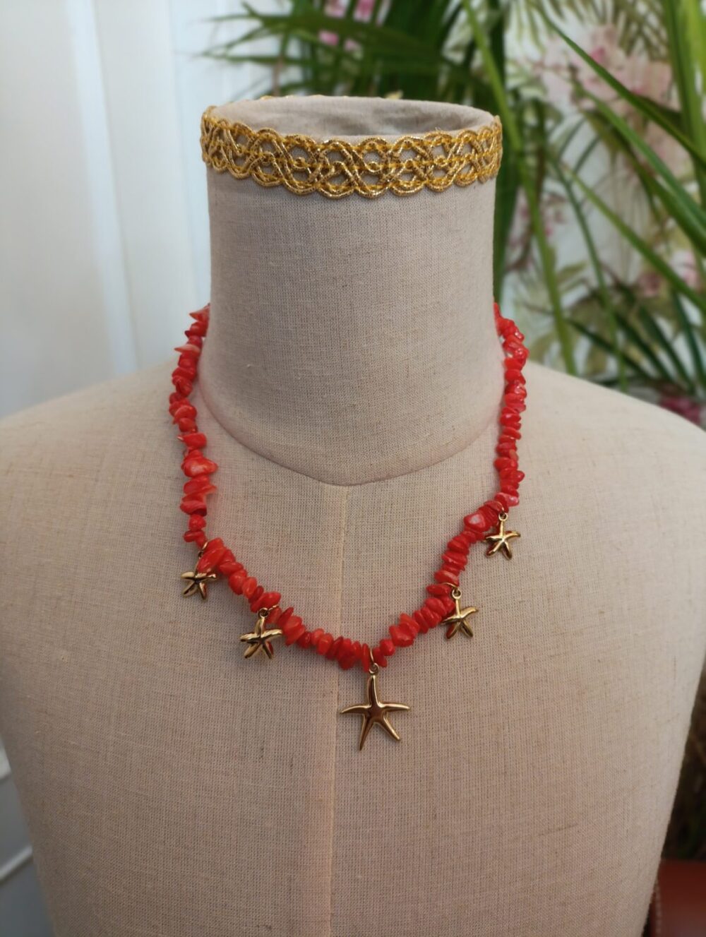 Collar Estrellitas de Mar Coral