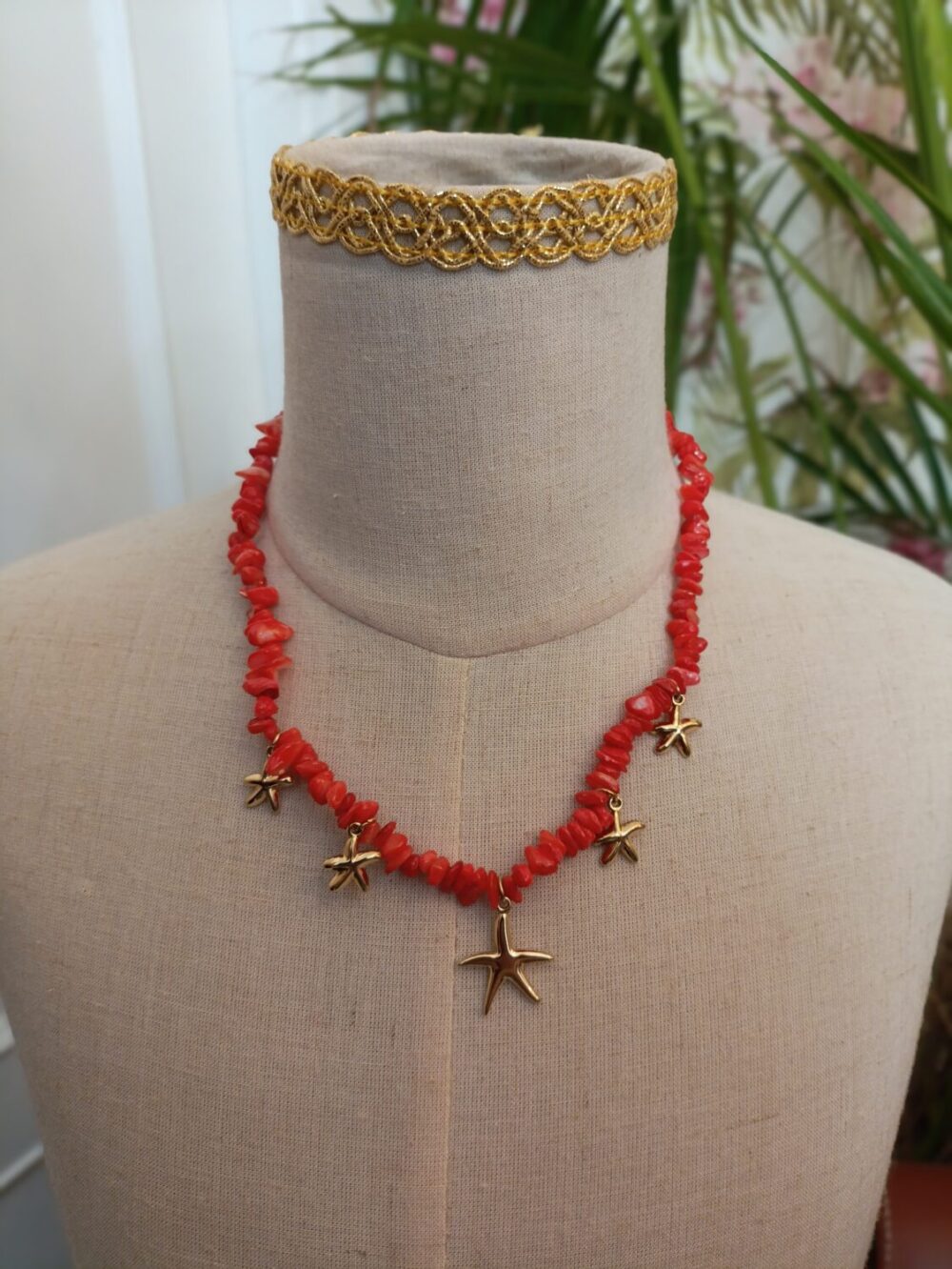 Collar Estrellitas de Mar Coral