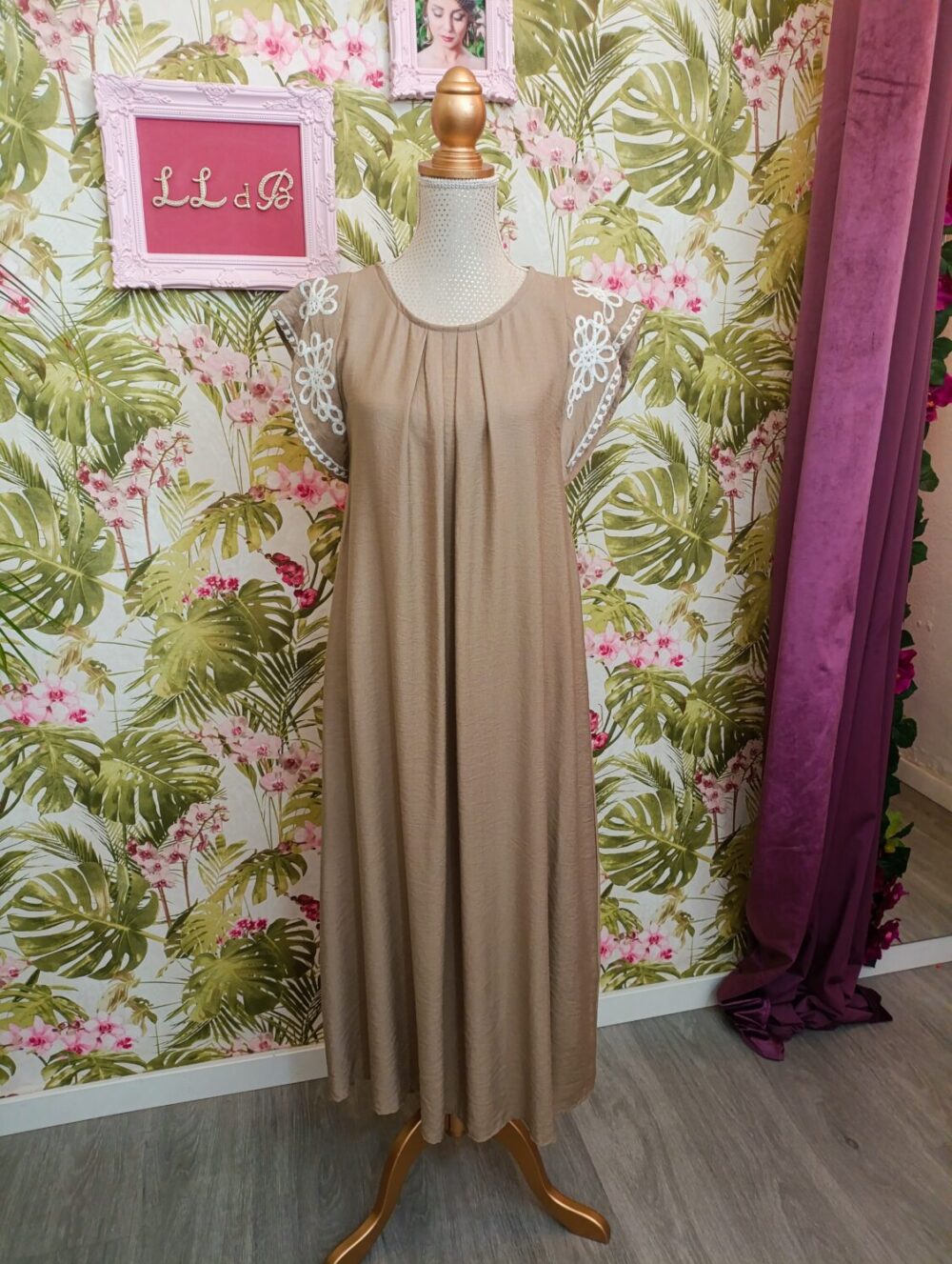 Vestido Carol Beige Tostado