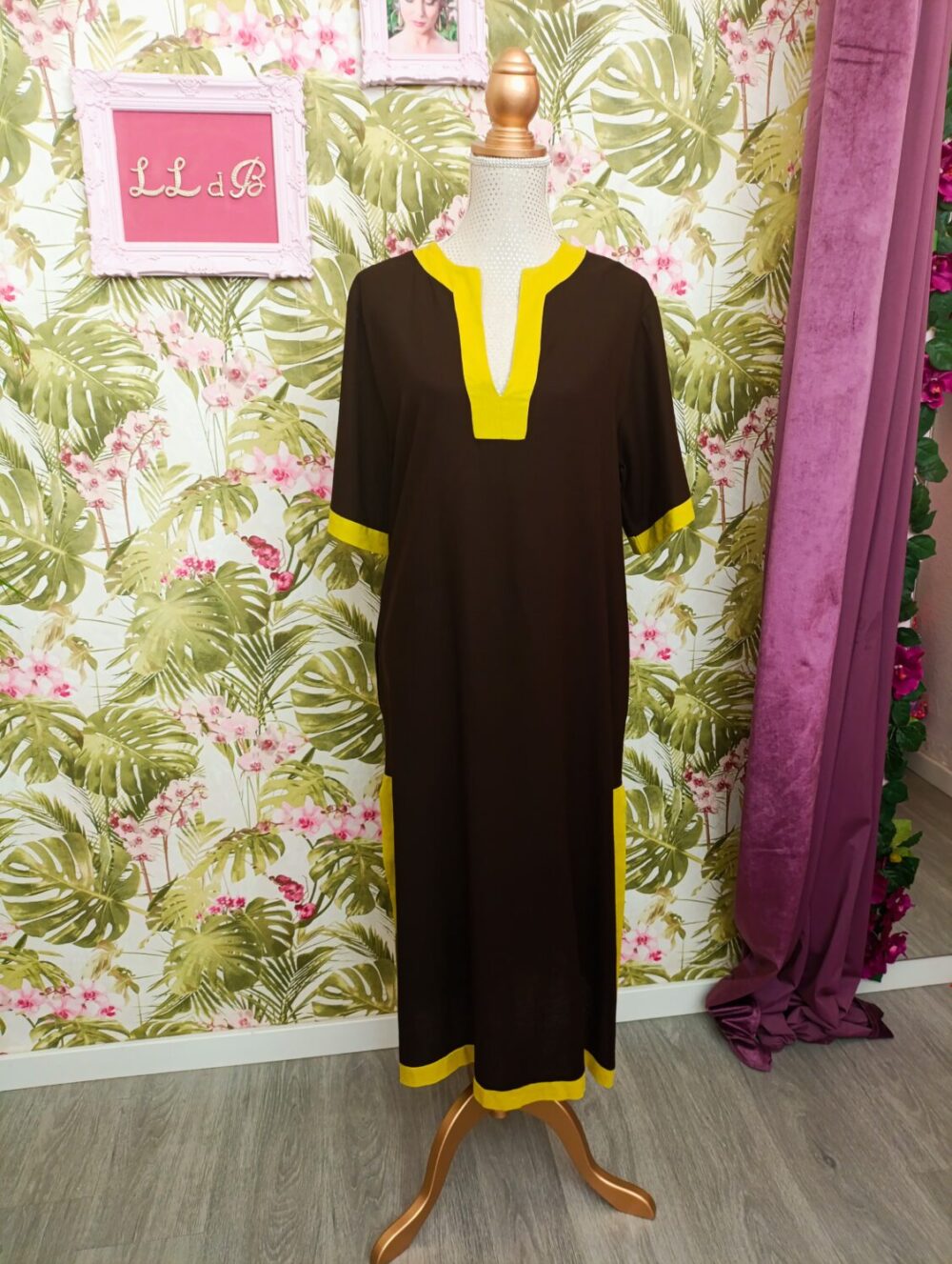Vestido Lino Marrón