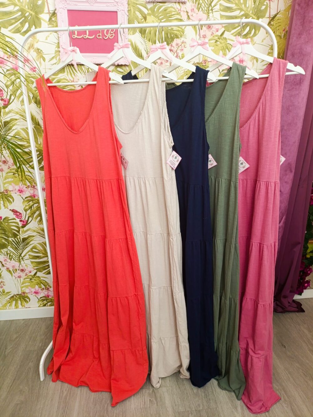 Maxi Vestido Cortes Piedra - Imagen 3