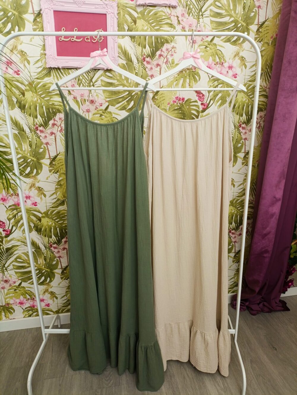 Vestido Algodón Beige - Imagen 5
