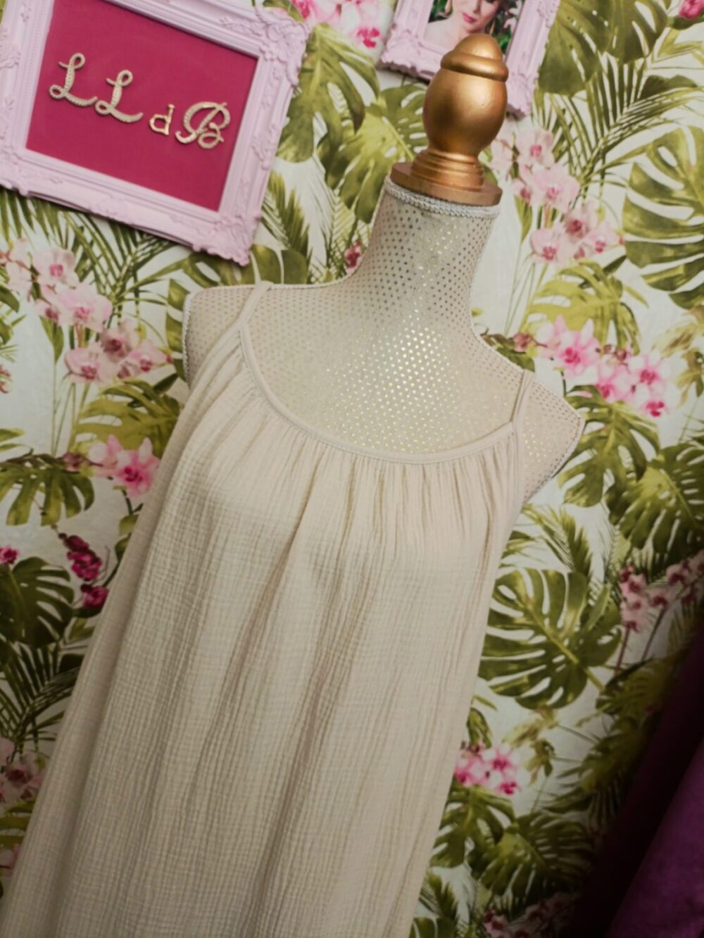 Vestido Algodón Beige - Imagen 2