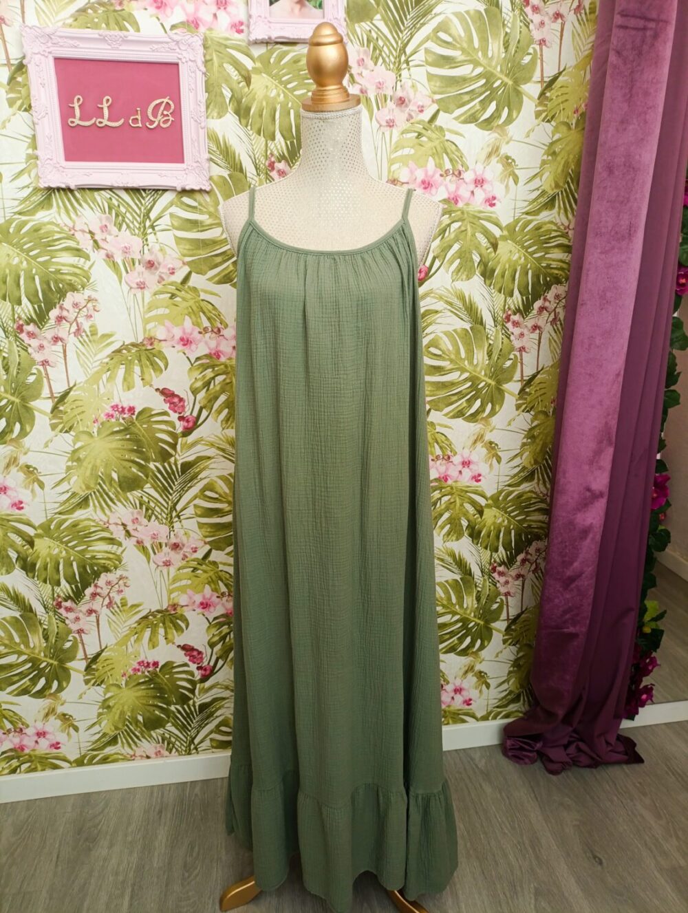 Vestido Algodón Kaki