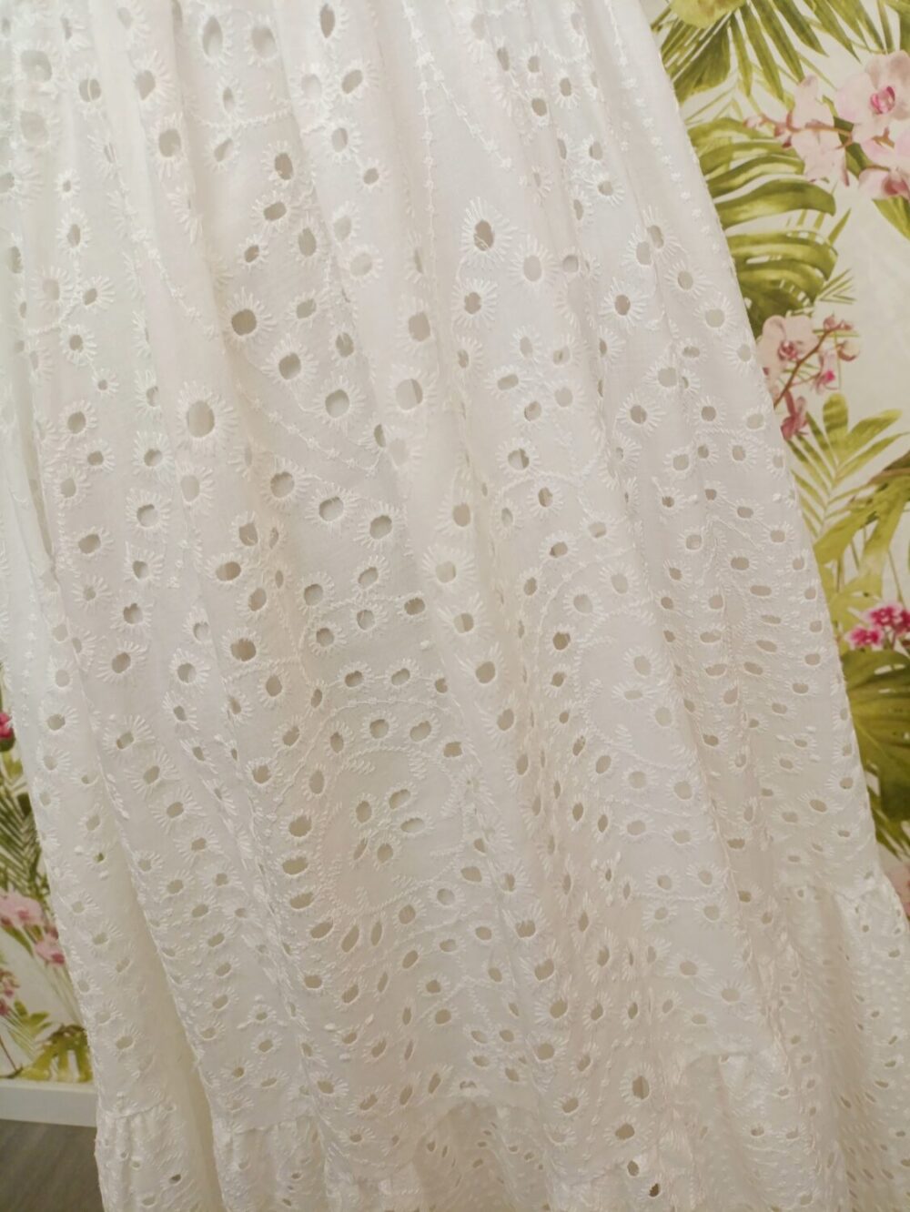 Vestido Perforado Blanco - Imagen 5