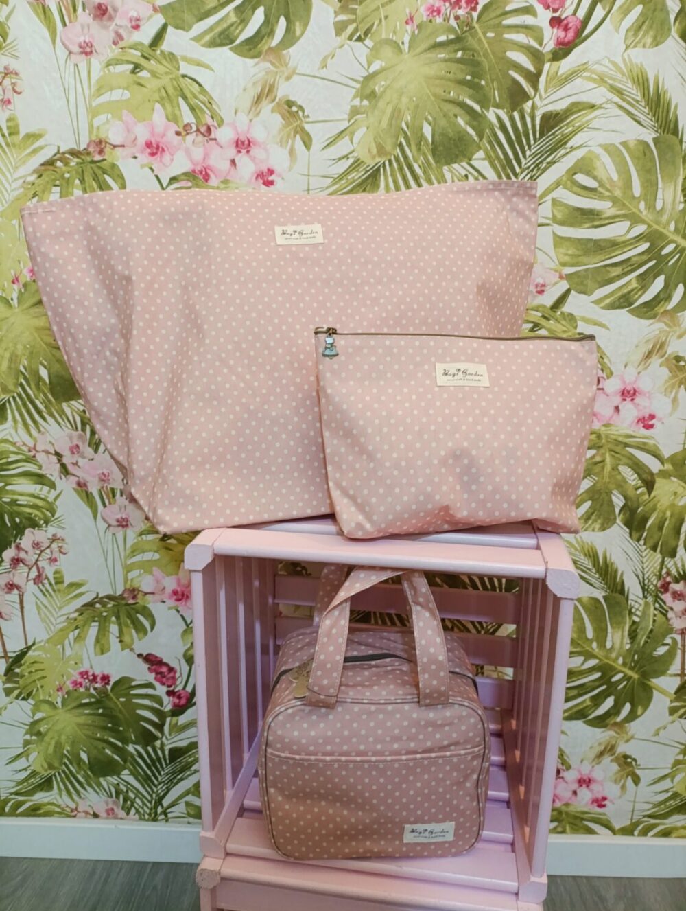 Conjunto Lunares Rosa
