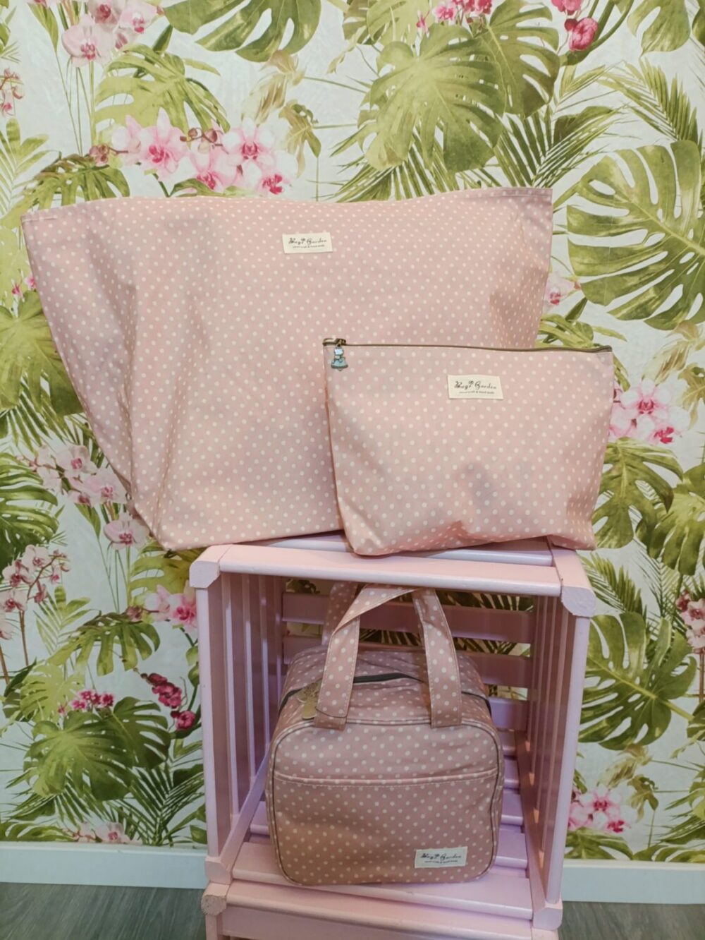 Conjunto Lunares Rosa