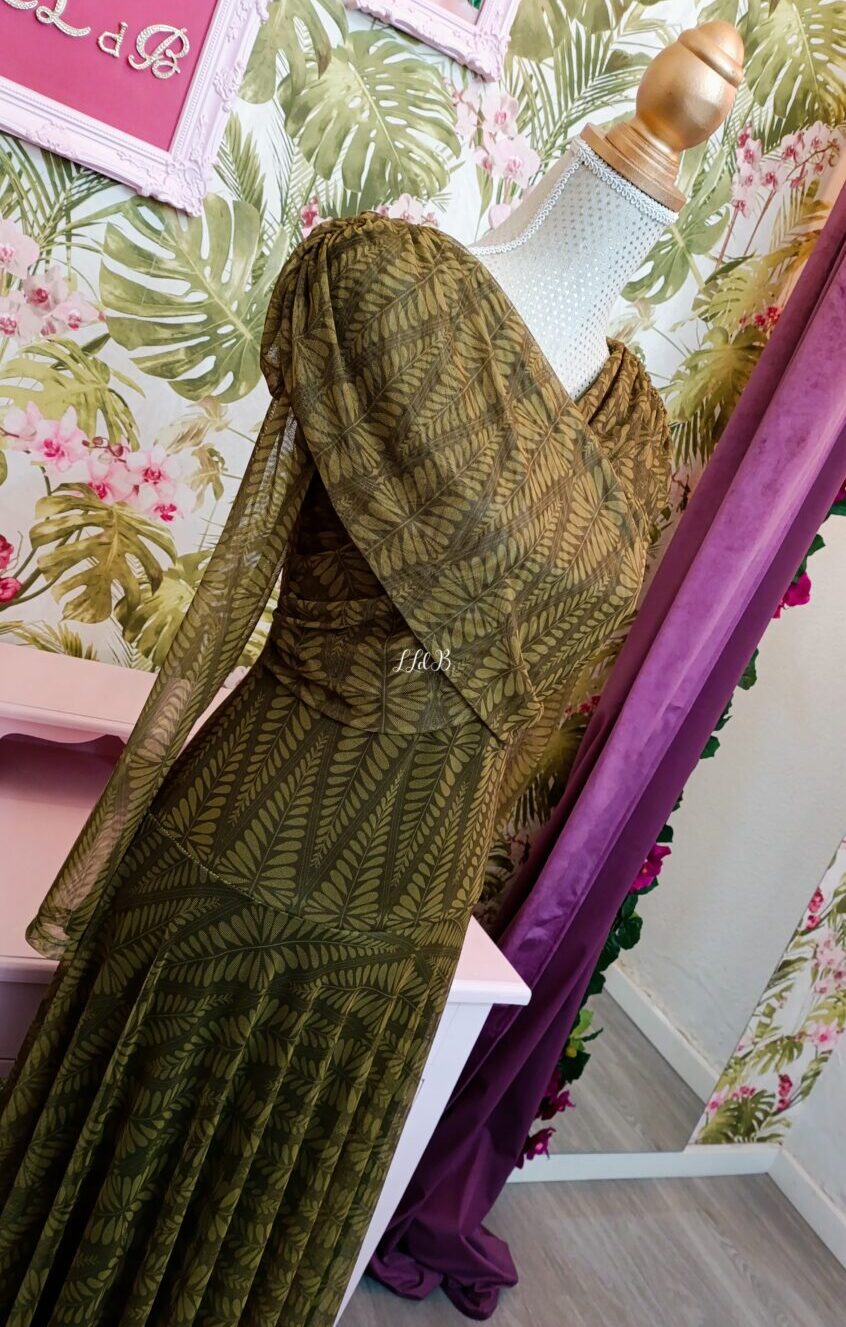Vestido Tul Kaki