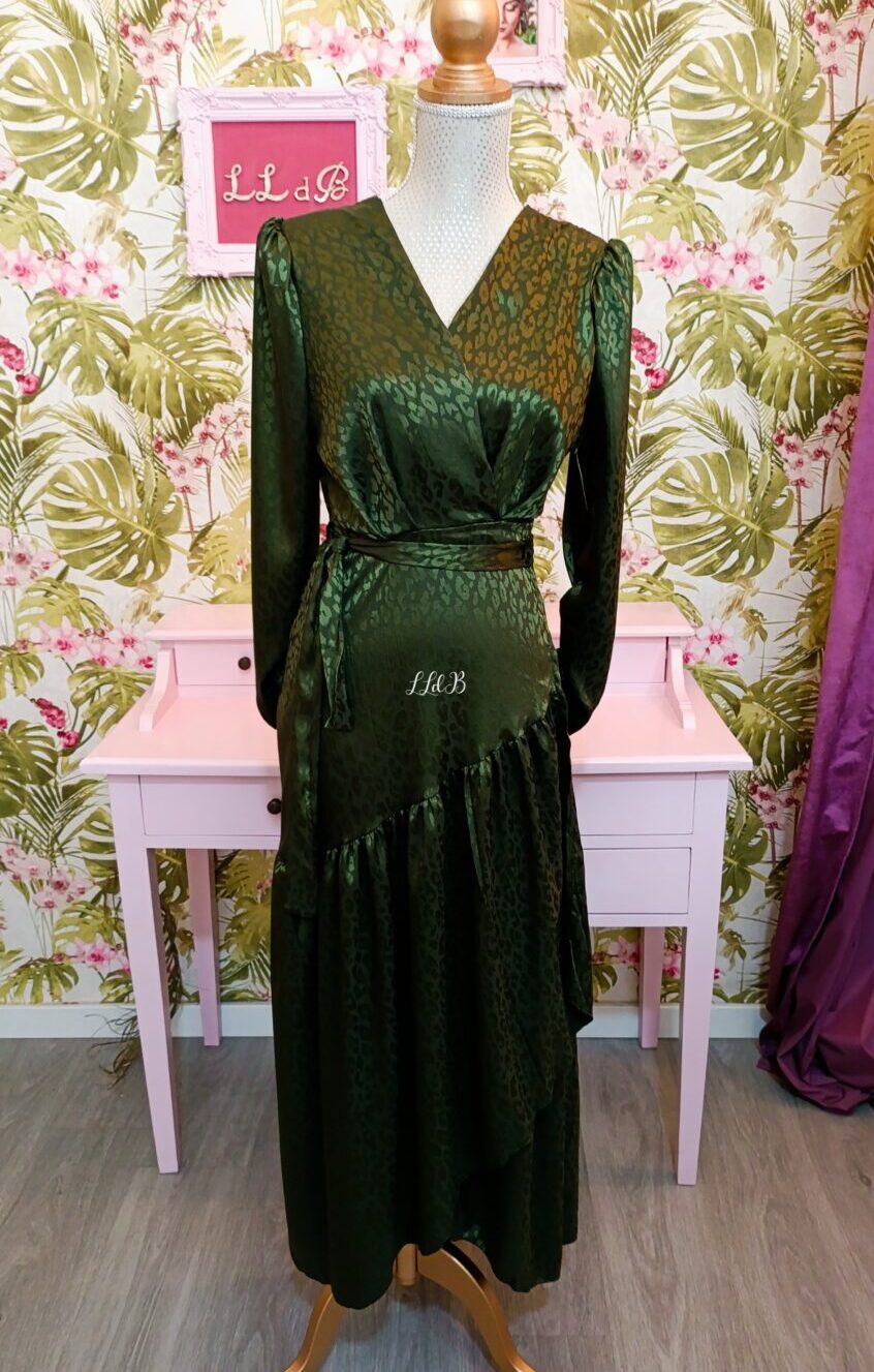 Vestido Satén Verde