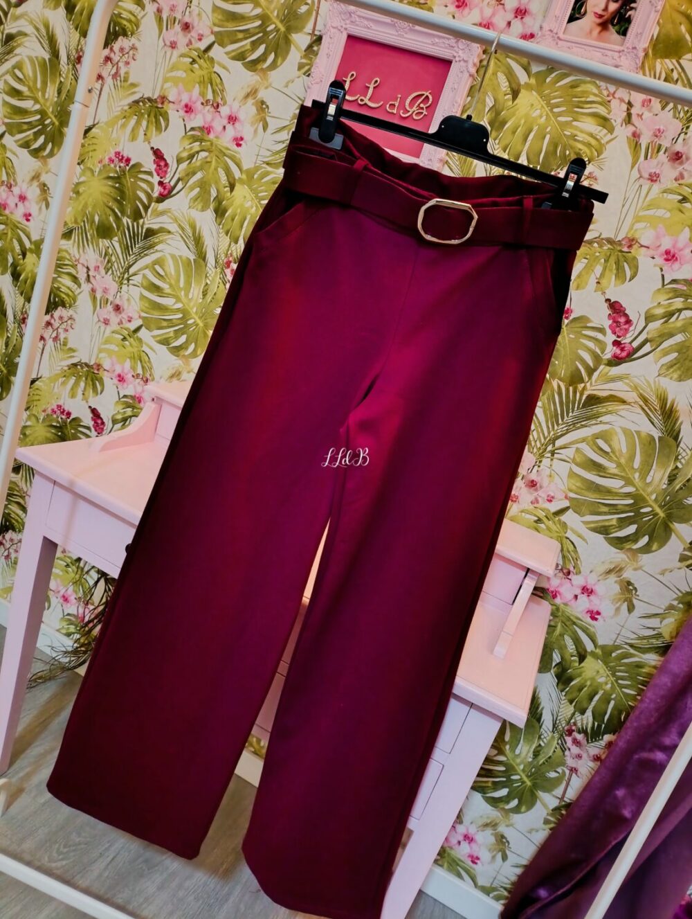 Pantalón Elástico Burdeos