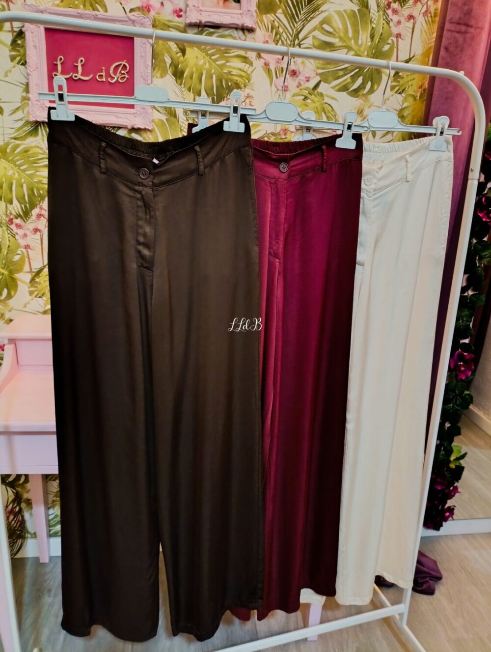 Pantalón Recto Satén