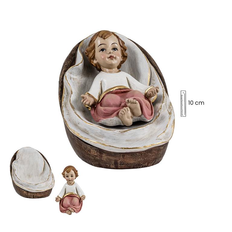 24/122 NIÑO JESUS EN CUNA 11 CM