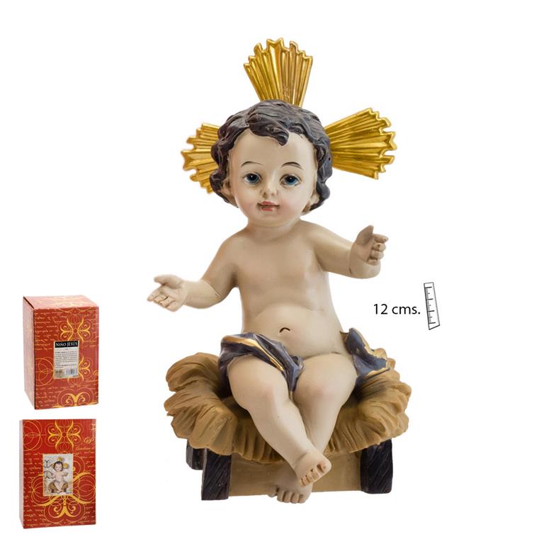00/578 NIÑO JESUS CORONA SENTADO 12cm