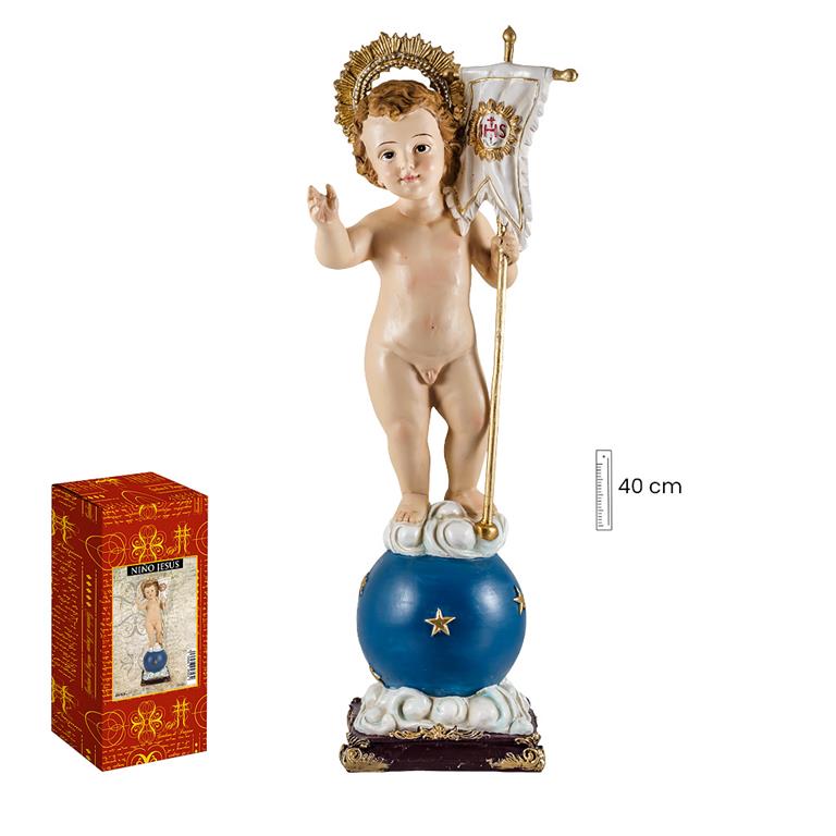 25/353 NIÑO JESUS EN BOLA ESTRELLAS 41CM