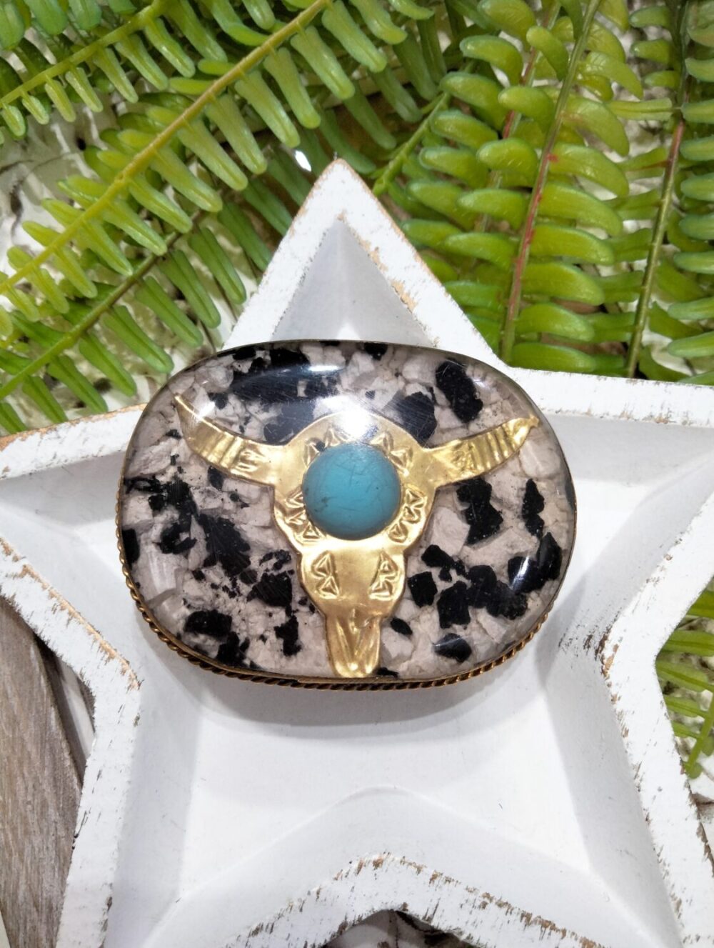 Hebilla Cinturón Metálica Toro Ovalada