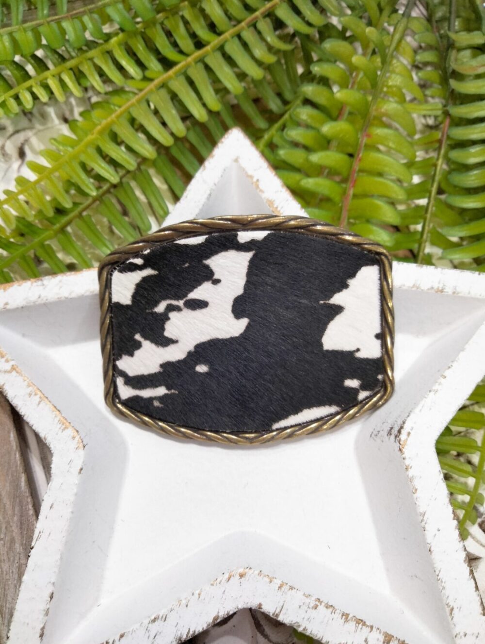 Hebilla Cinturón Pelo Vaca