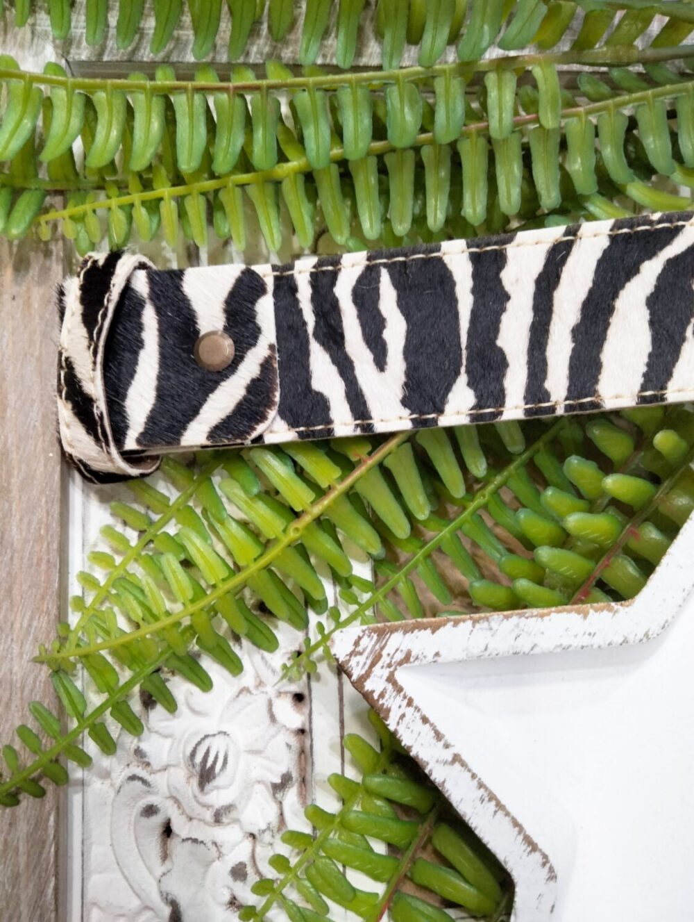 Cinturón Pelo sin hebilla Cebra