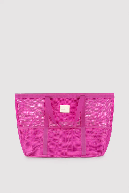 86292 Bolso de playa calado rosa