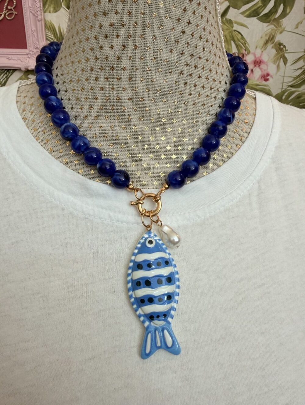 Alternative view of Collar Pez Azul Mar