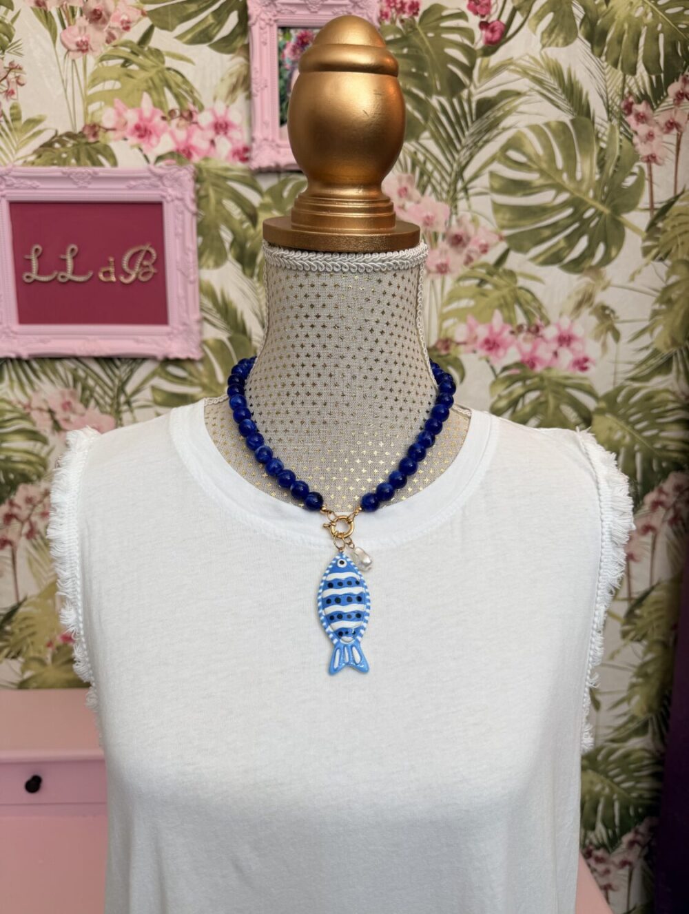 Collar Pez Azul Mar