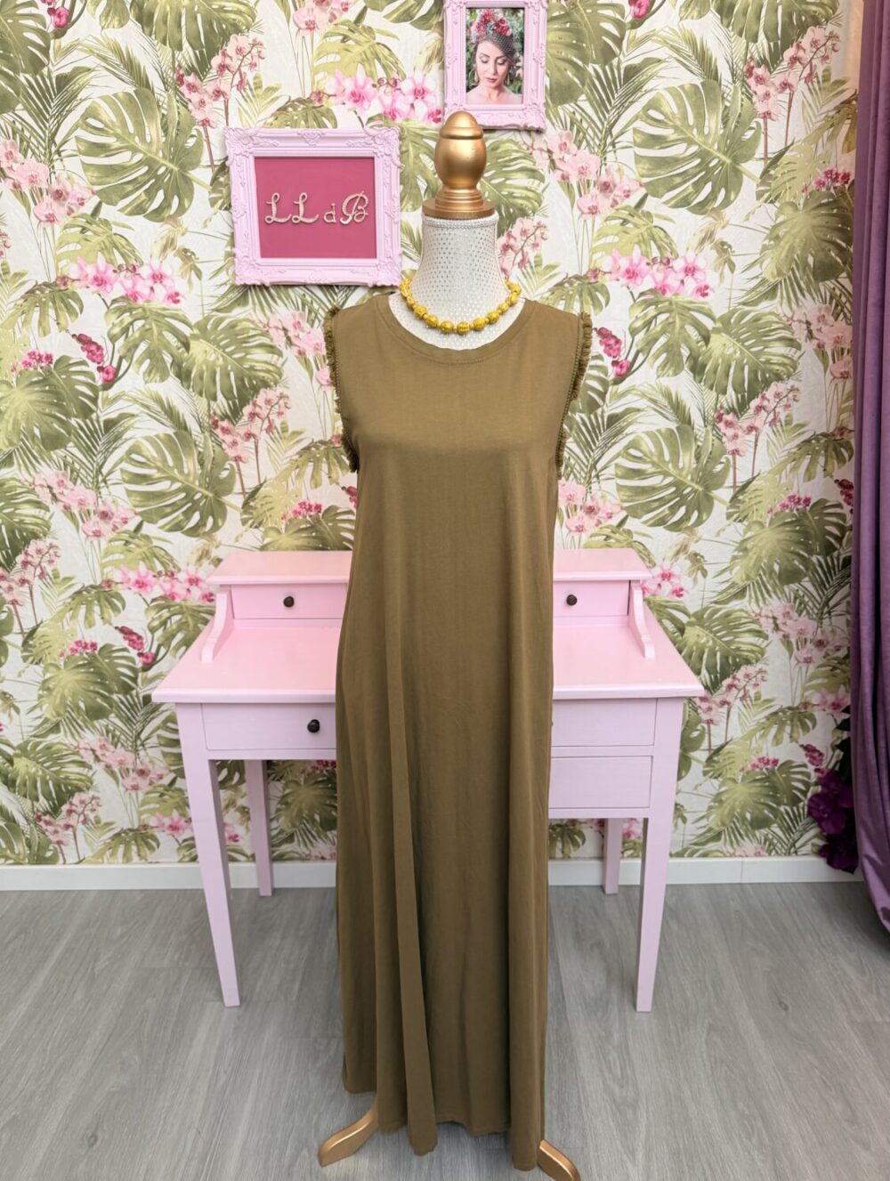 36990 Vestido Verde Oliva