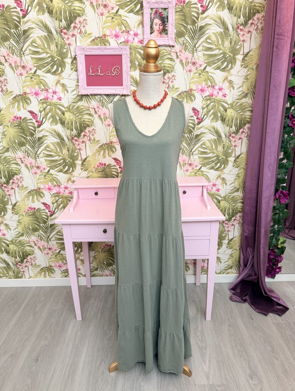 19313 Vestido kaki