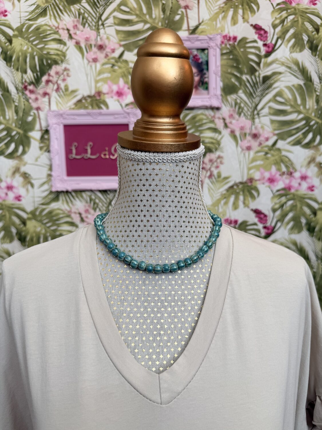 Collar Cuentas Summer Verde Turquesa