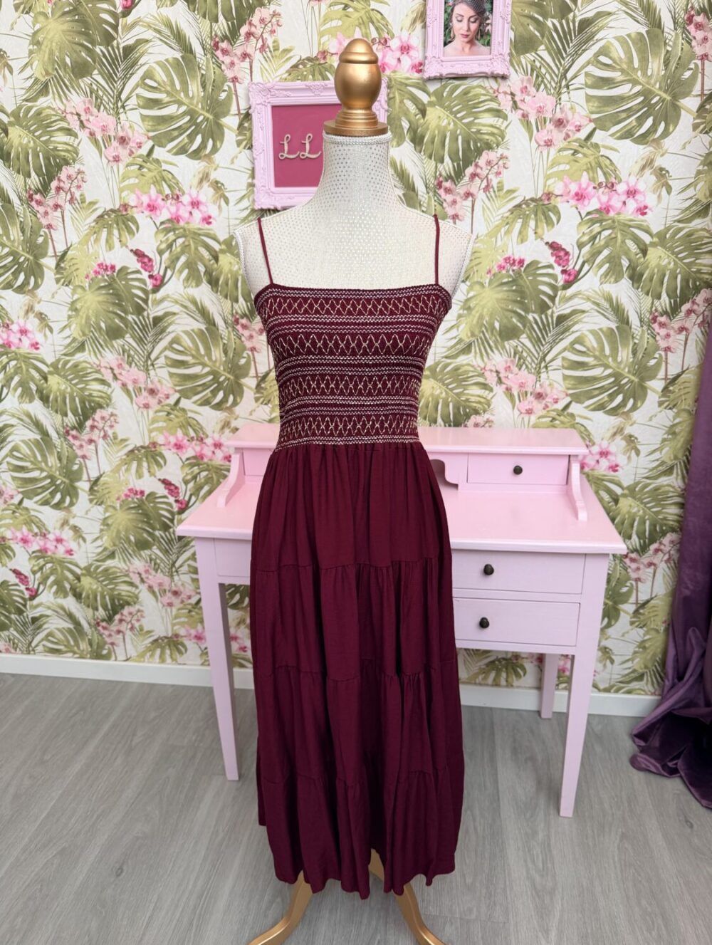 50577 Vestido Burdeos
