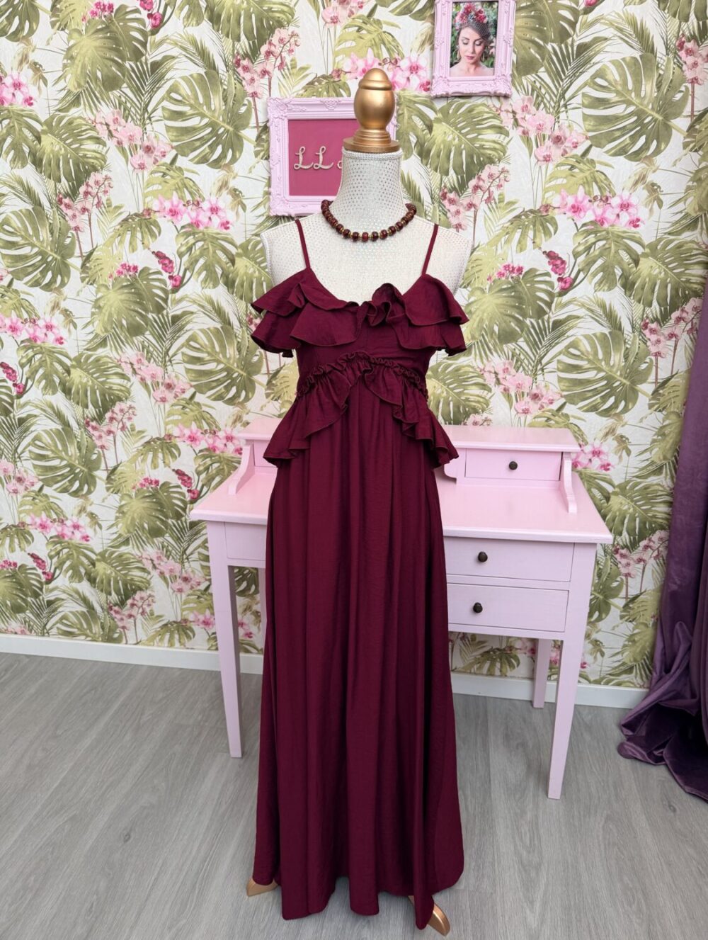 56938 Vestido Burdeos