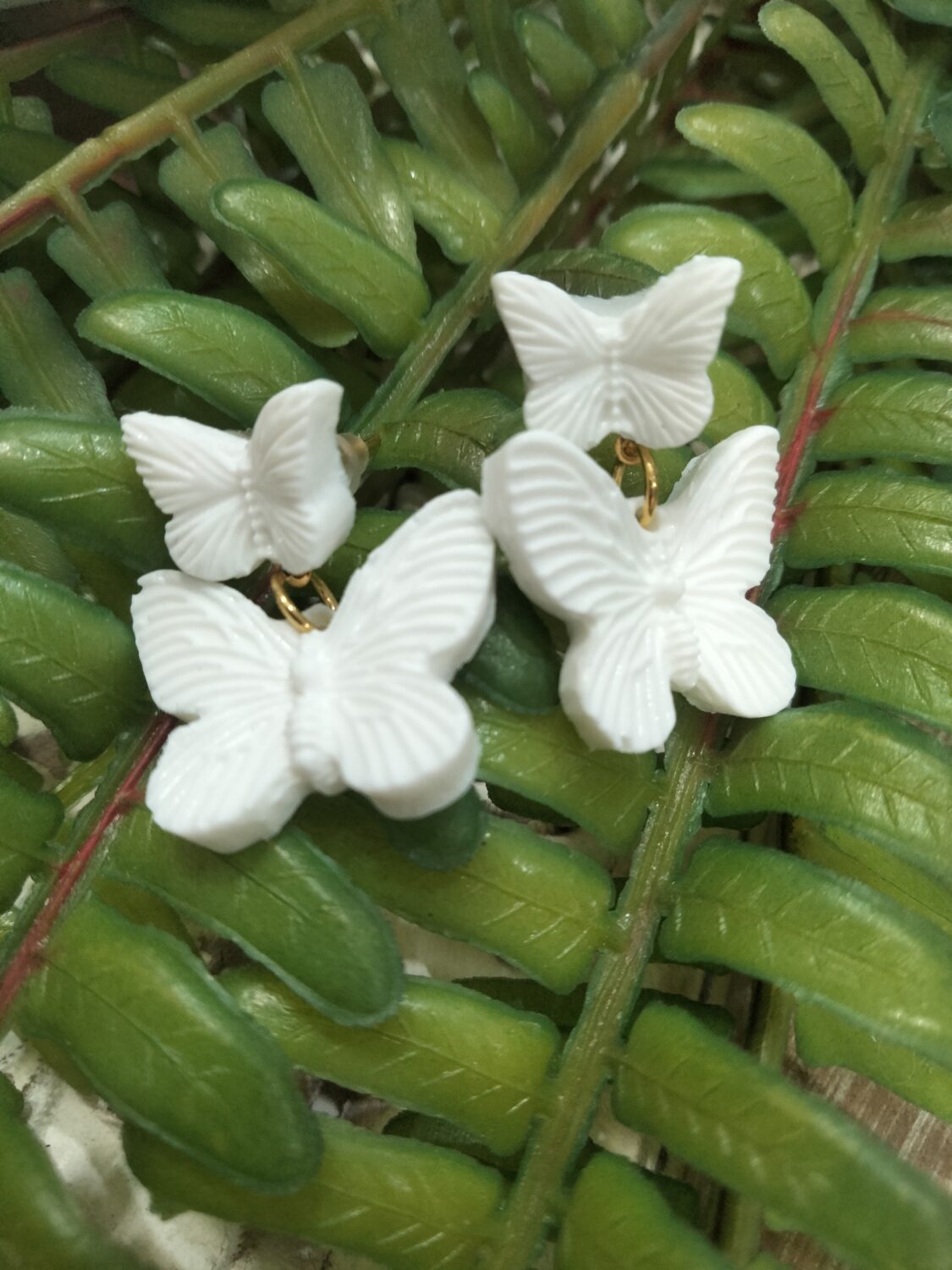 Pendientes Flamenca Mariposa Blanca - Imagen 2