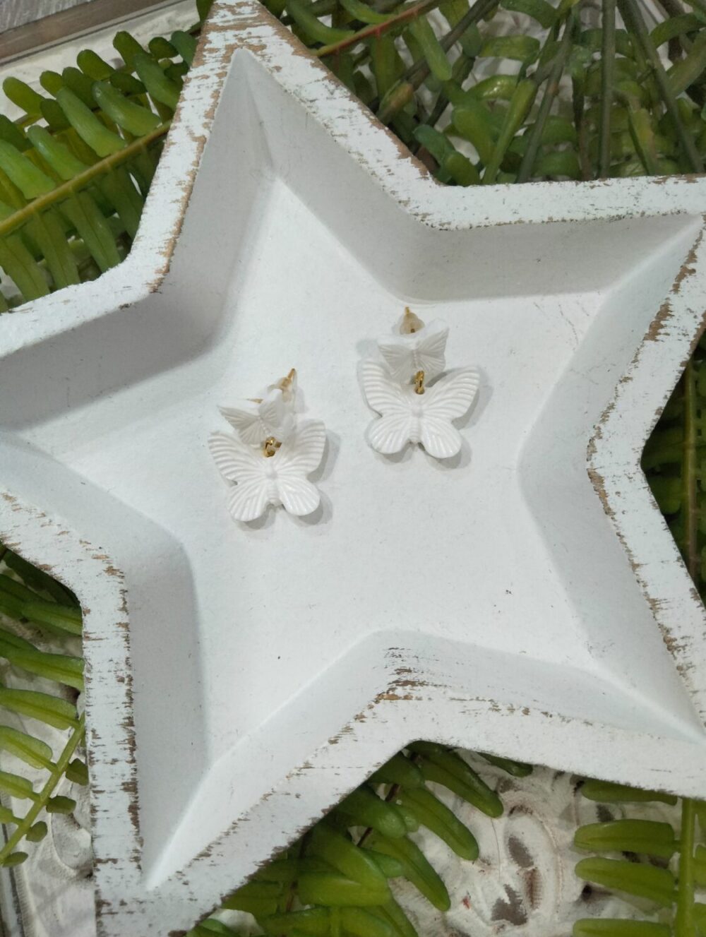 Pendientes Flamenca Mariposa Blanca