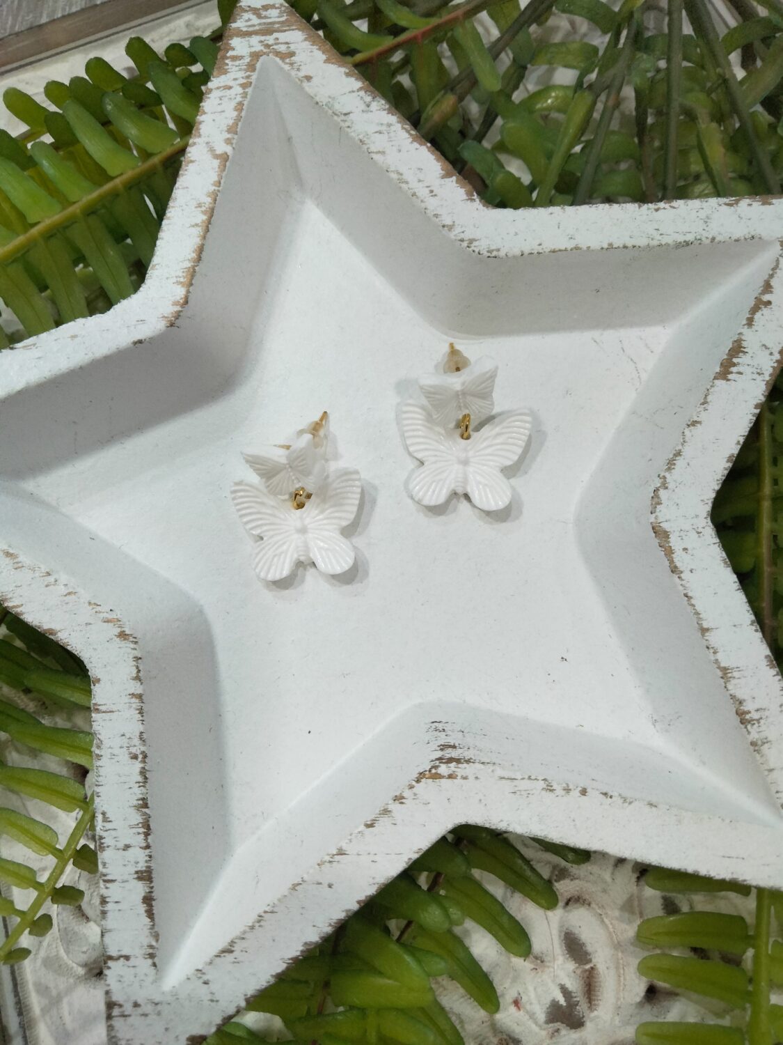 Pendientes Flamenca Mariposa Blanca